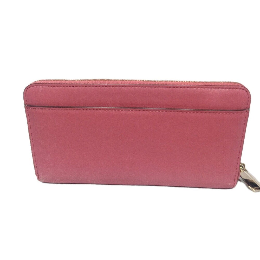 Vintage Coach Accordion Double Zip Wallet Smooth Leather Raspberry Red Y2K - Picture 5 of 12
